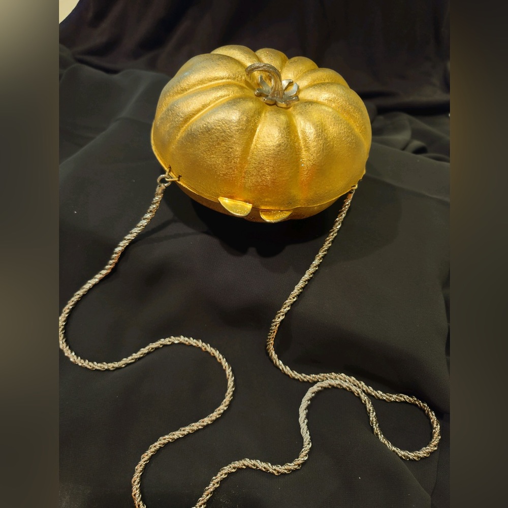 Neiman Marcus pumpkin clutch/bag Circa 1980